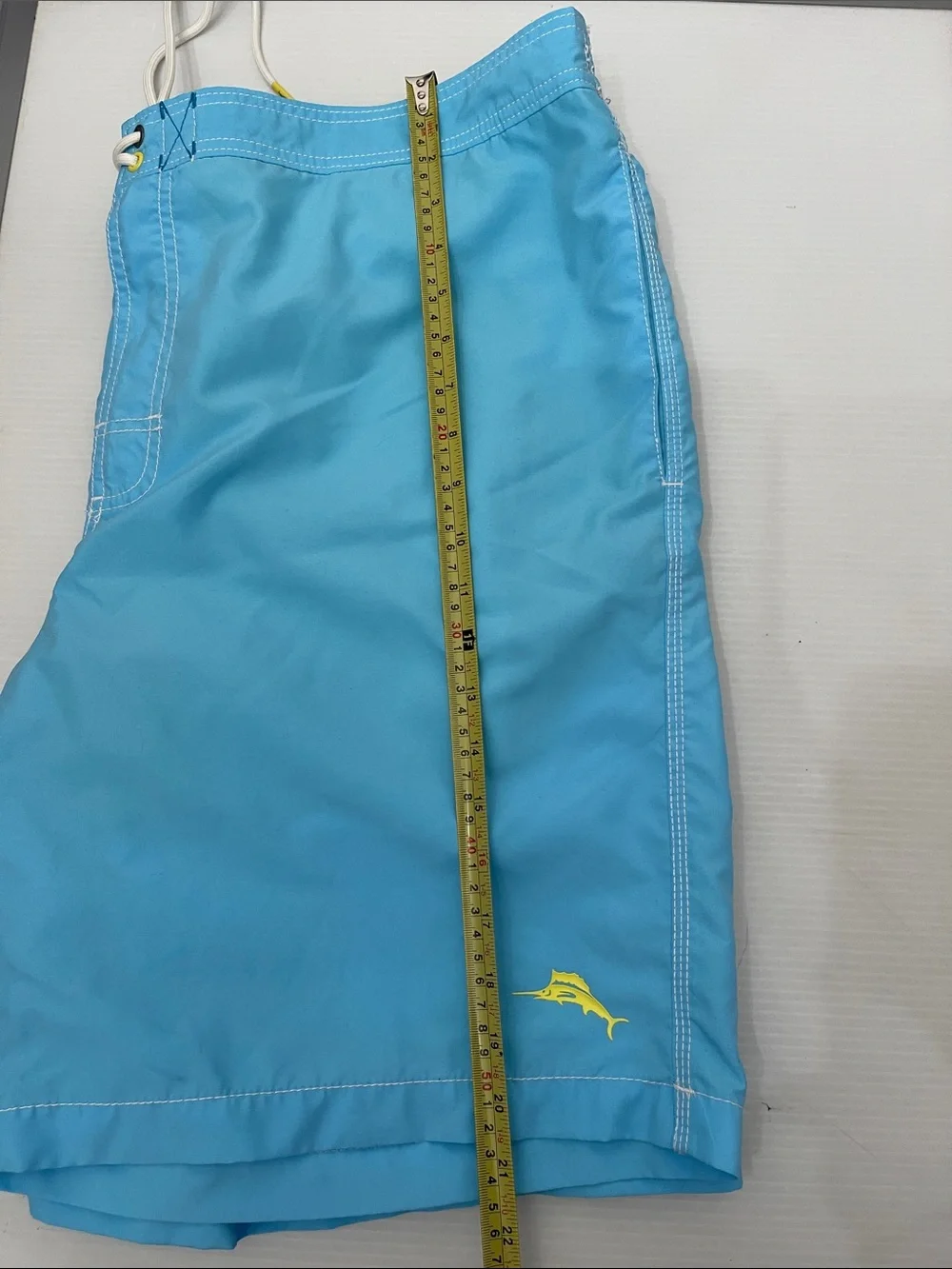 Tommy Bahama Light Blue Men's Swim Board Shorts with Yellow Fish Accent Size XXL